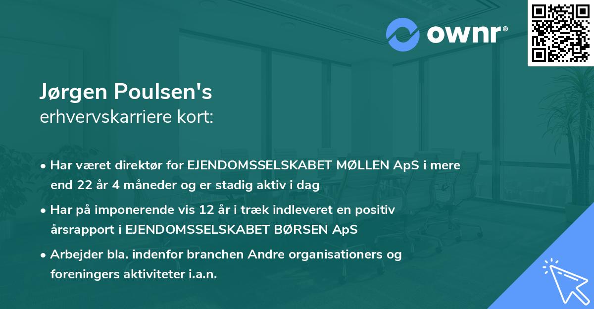 Jørgen Poulsen's erhvervskarriere kort
