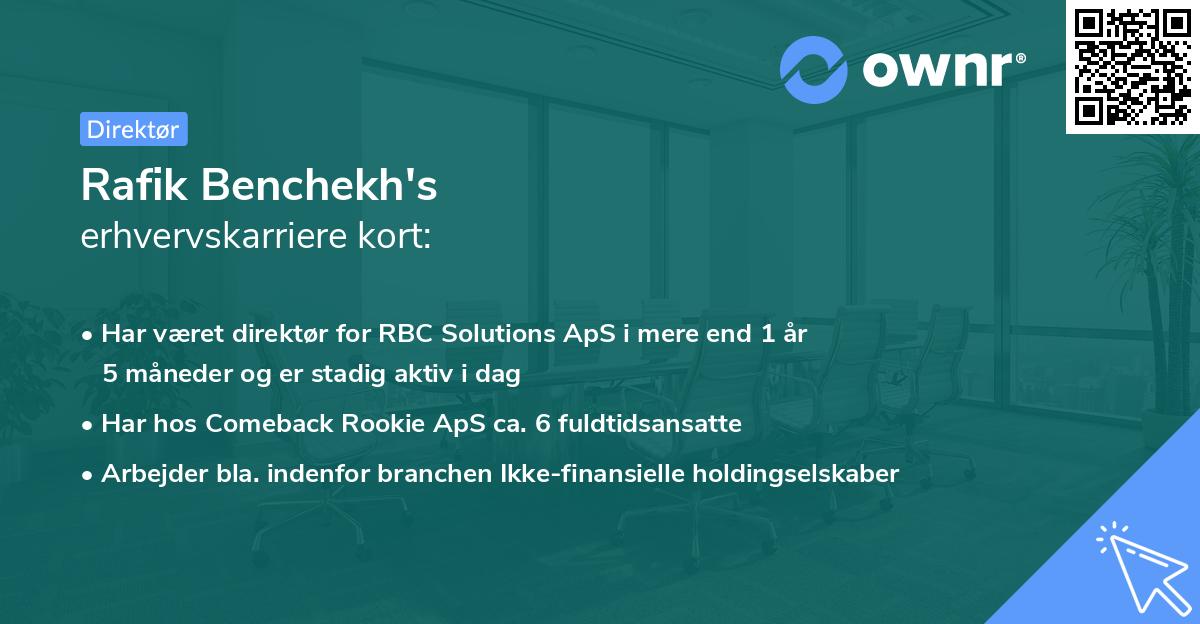 Rafik Benchekh's erhvervskarriere kort