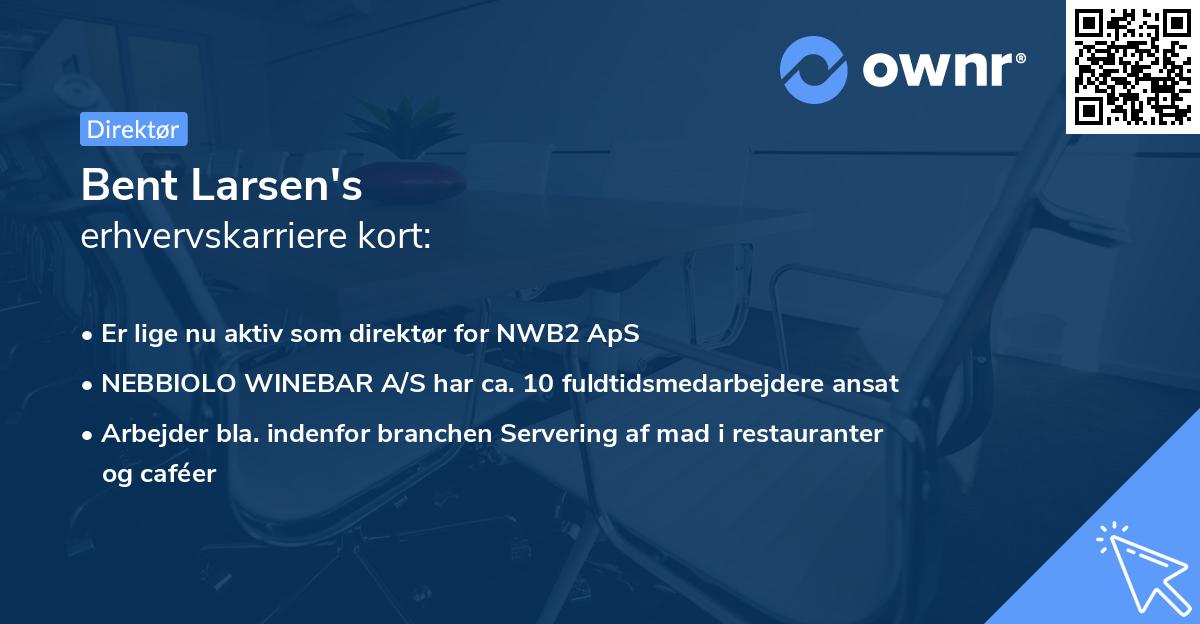 Bent Larsen's erhvervskarriere kort