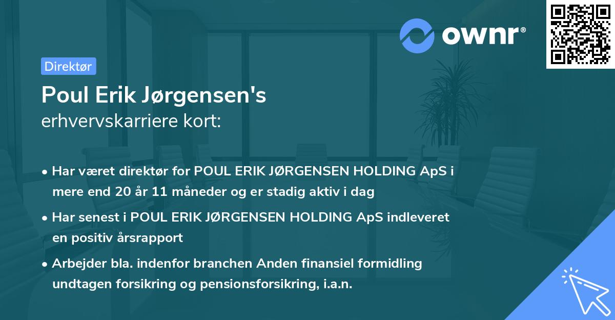 Poul Erik Jørgensen's erhvervskarriere kort