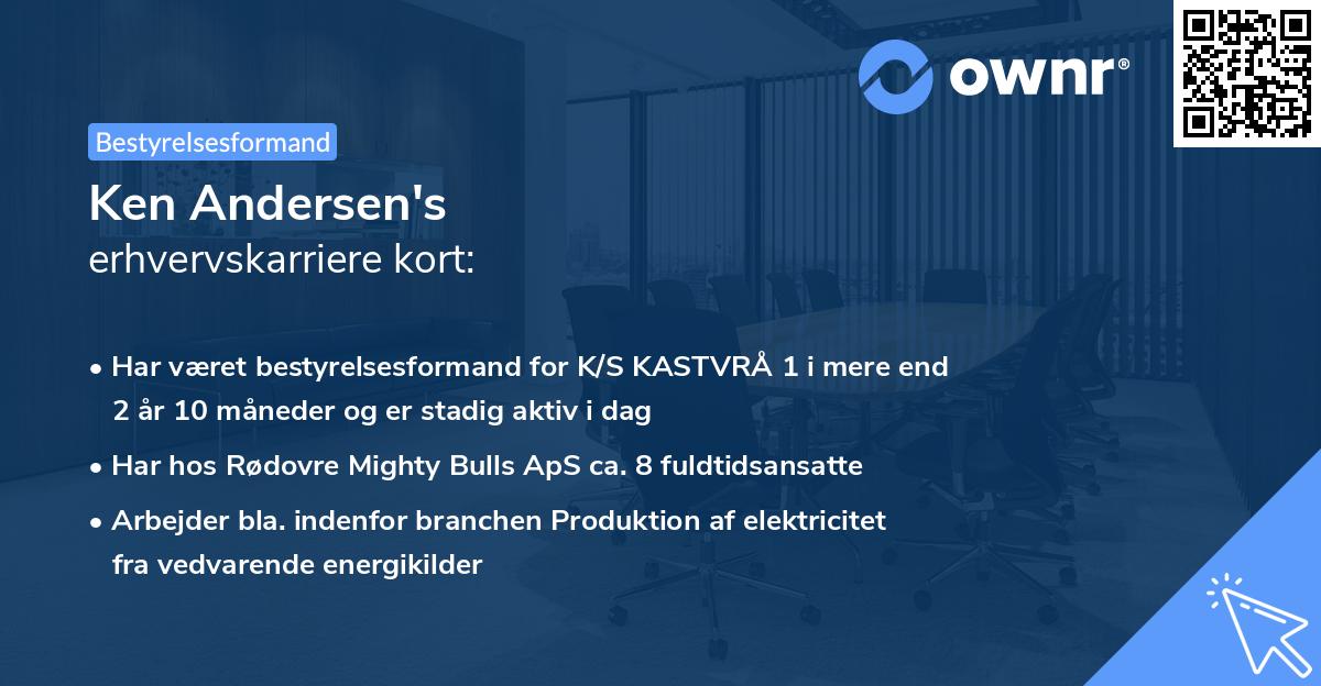 Ken Andersen's erhvervskarriere kort
