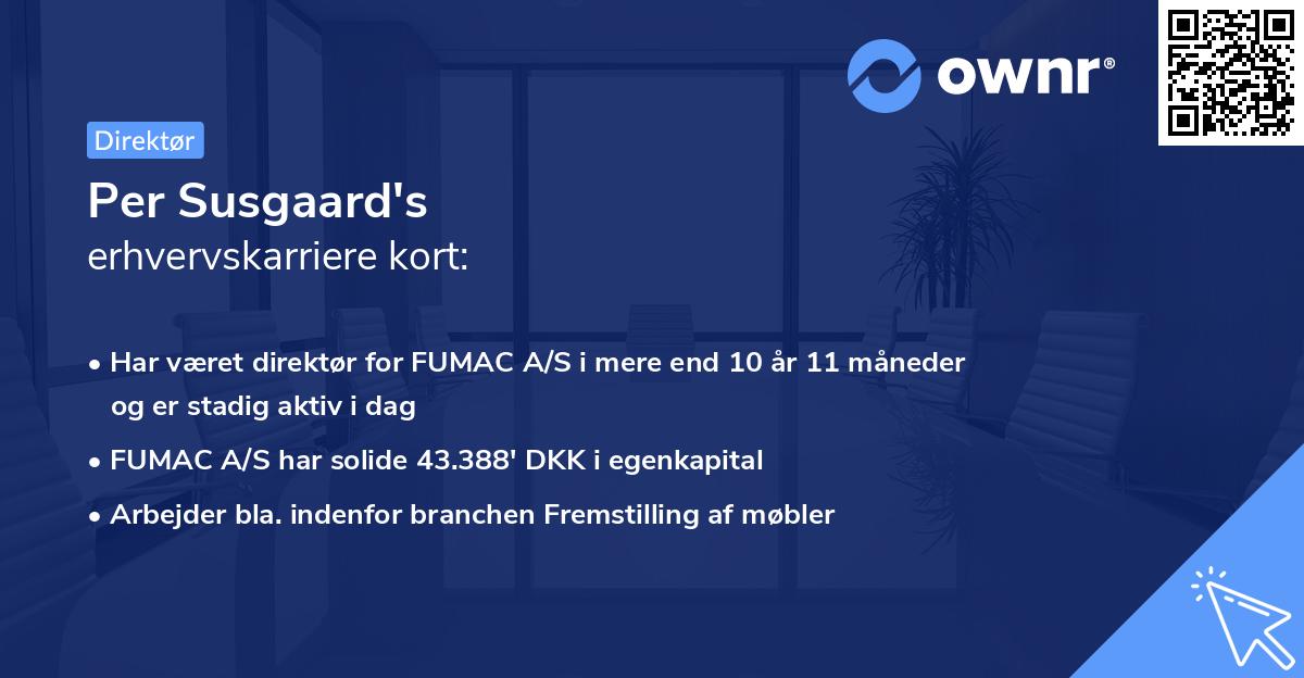 Per Susgaard's erhvervskarriere kort