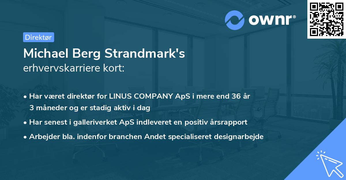 Michael Berg Strandmark's erhvervskarriere kort