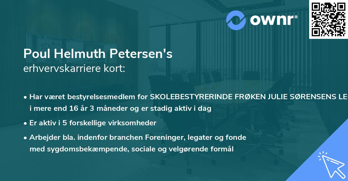 Poul Helmuth Petersen's erhvervskarriere kort