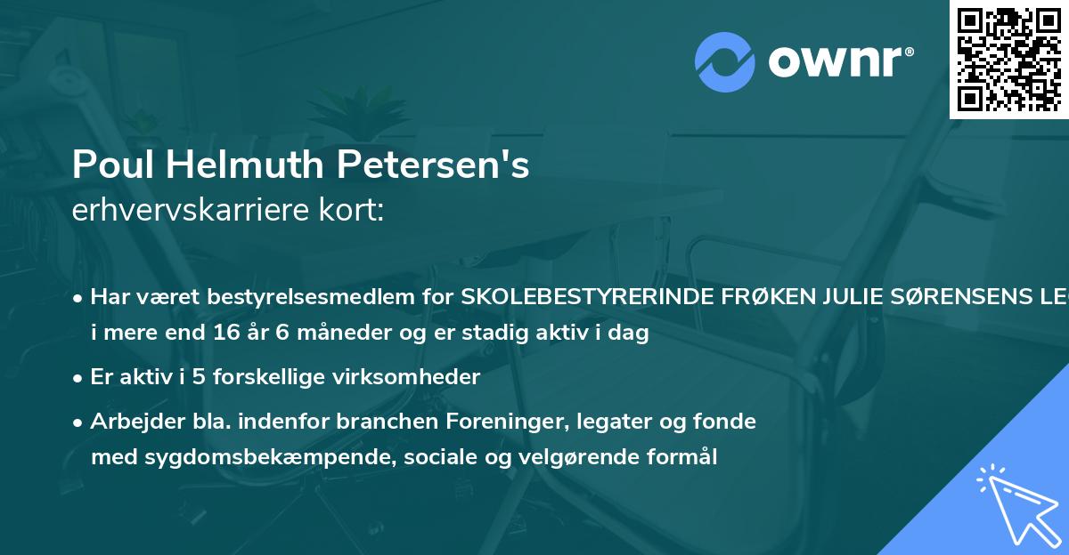 Poul Helmuth Petersen's erhvervskarriere kort