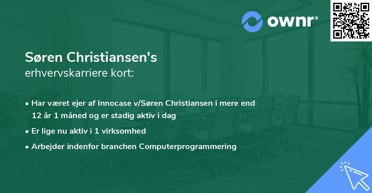 Søren Christiansen's erhvervskarriere kort