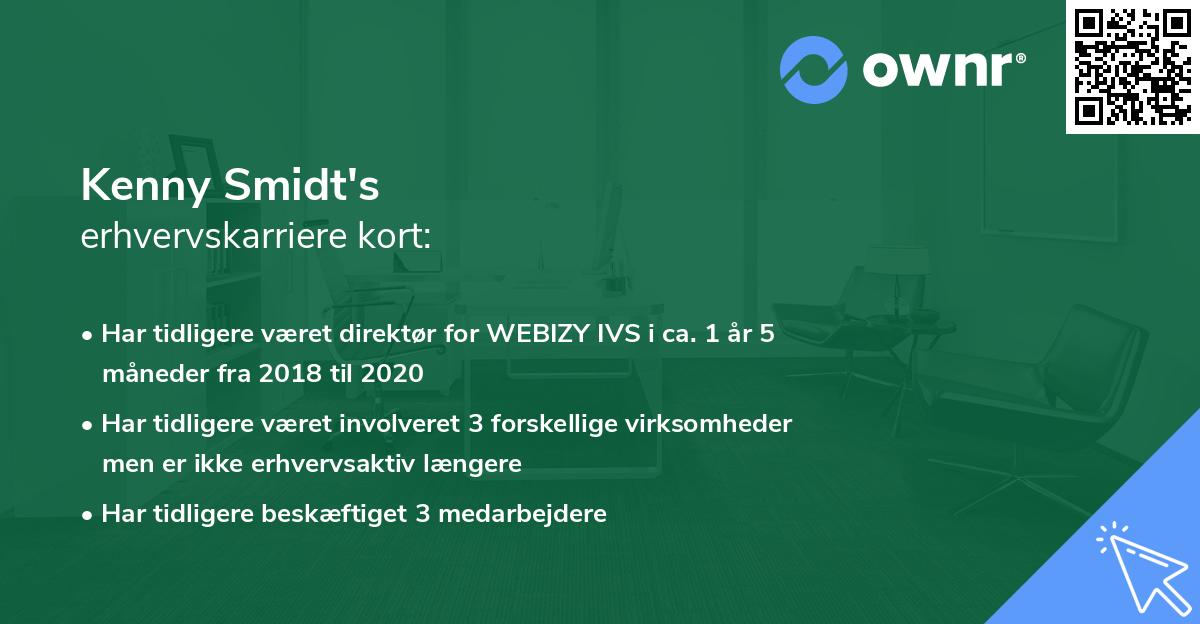 Kenny Smidt's erhvervskarriere kort