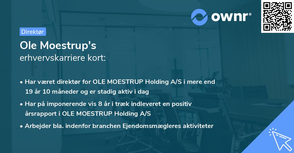 Ole Moestrup's erhvervskarriere kort