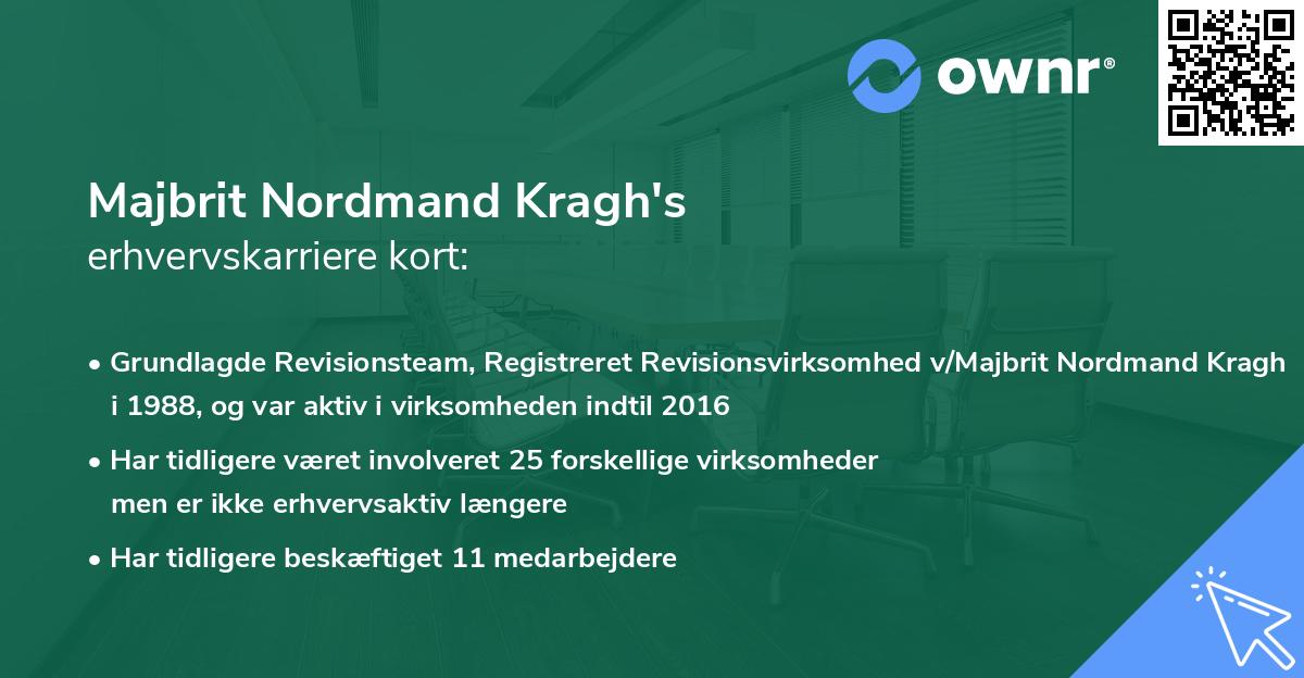 Majbrit Nordmand Kragh's erhvervskarriere kort