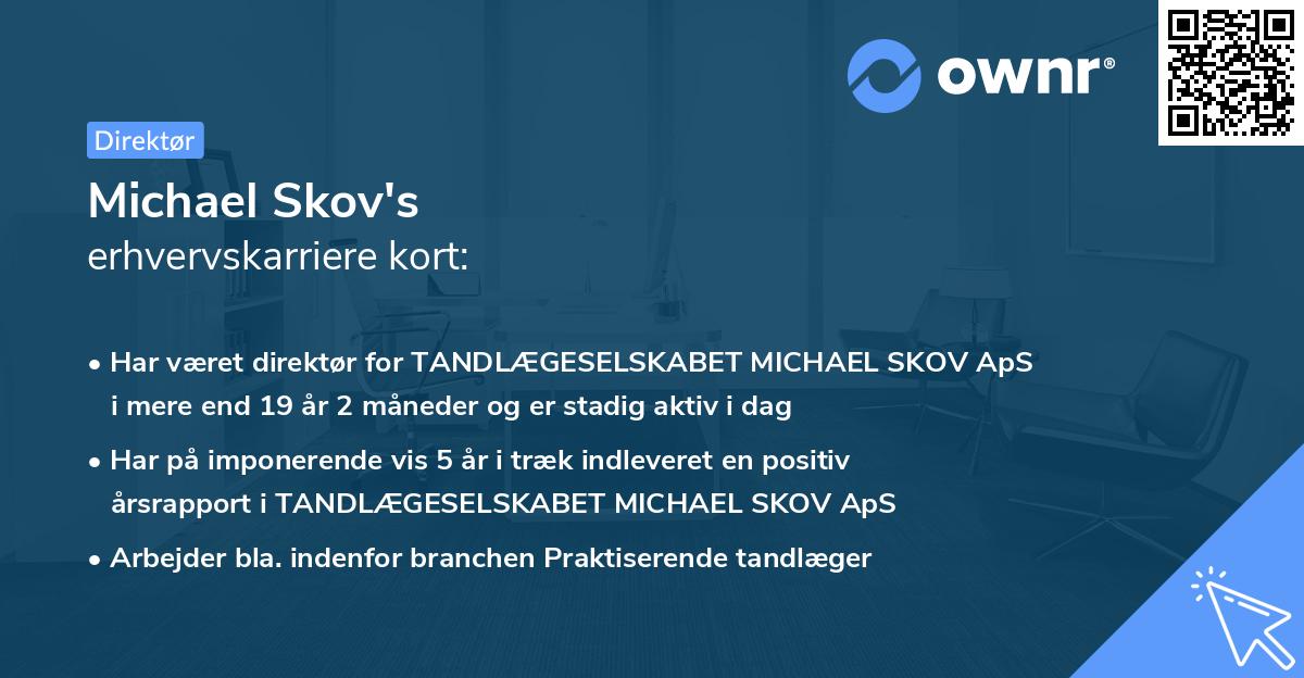 Michael Skov's erhvervskarriere kort