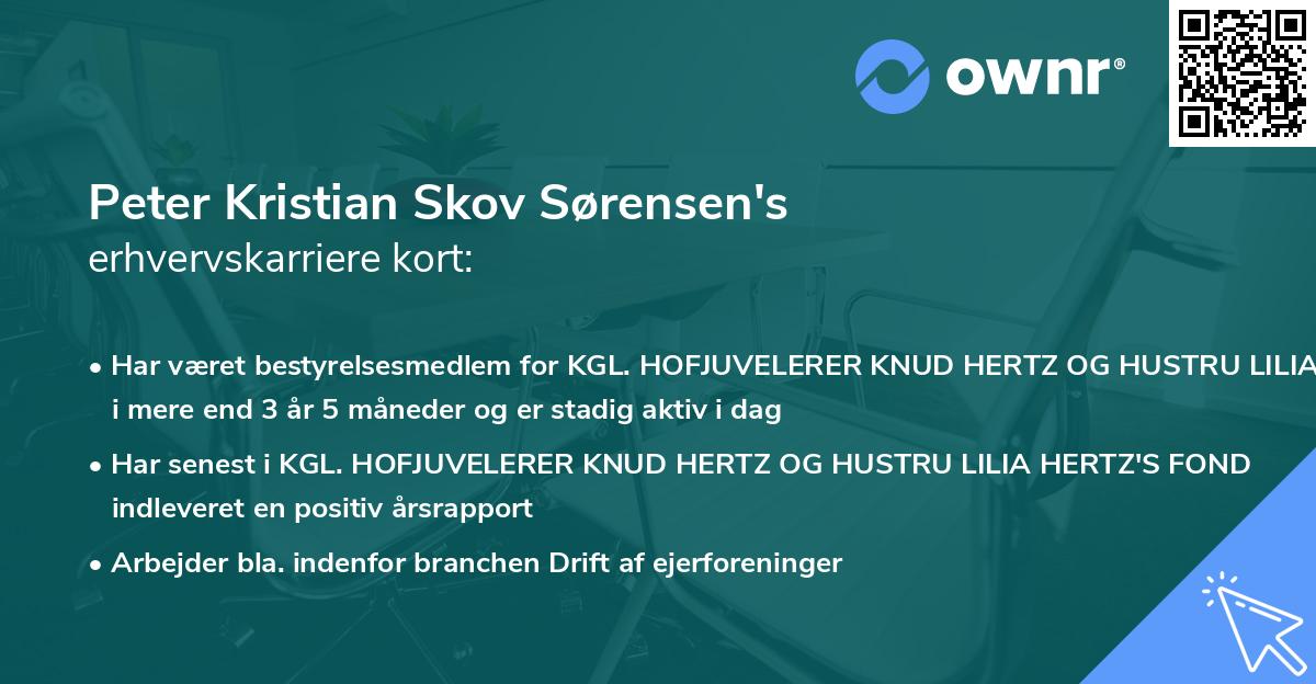 Peter Kristian Skov Sørensen's erhvervskarriere kort