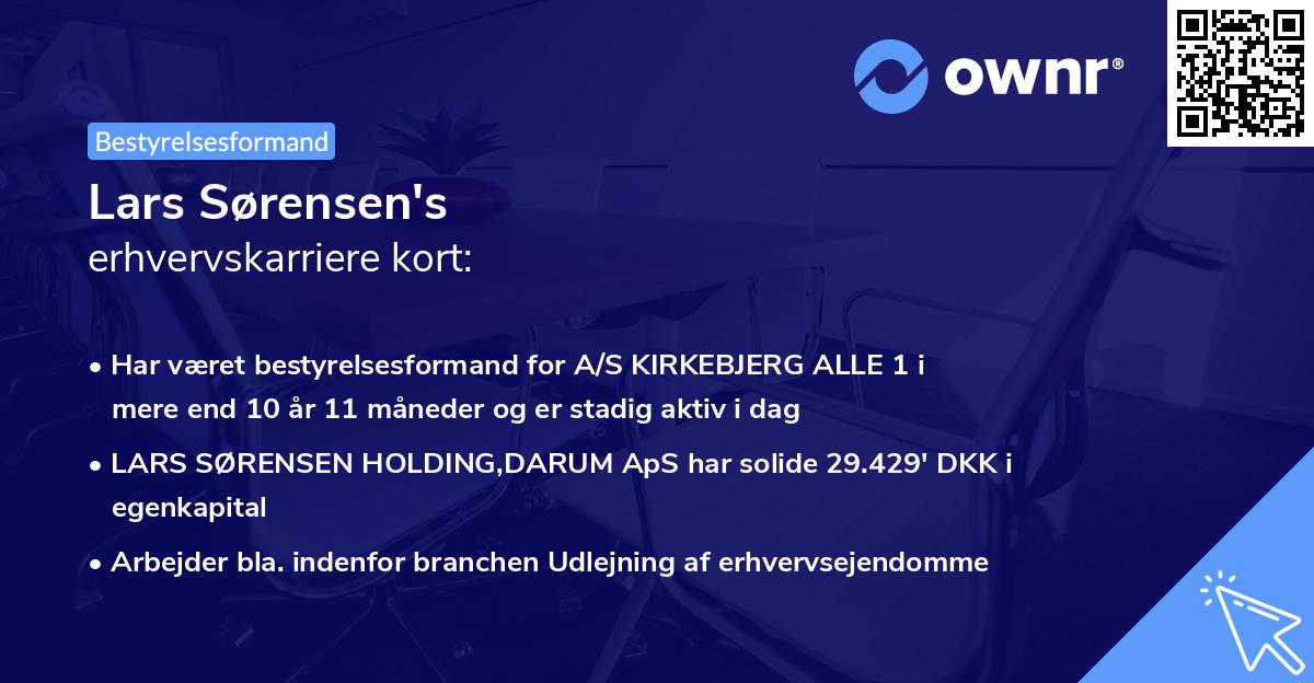 Lars Sørensen's erhvervskarriere kort