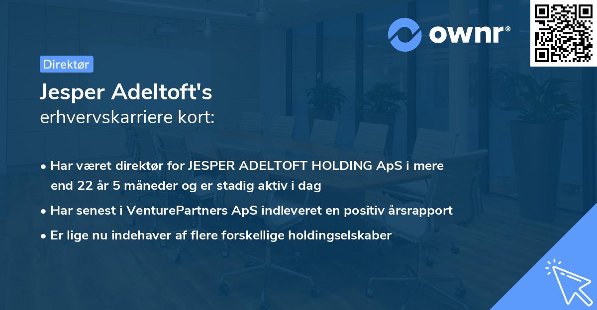 Jesper Adeltoft's erhvervskarriere kort