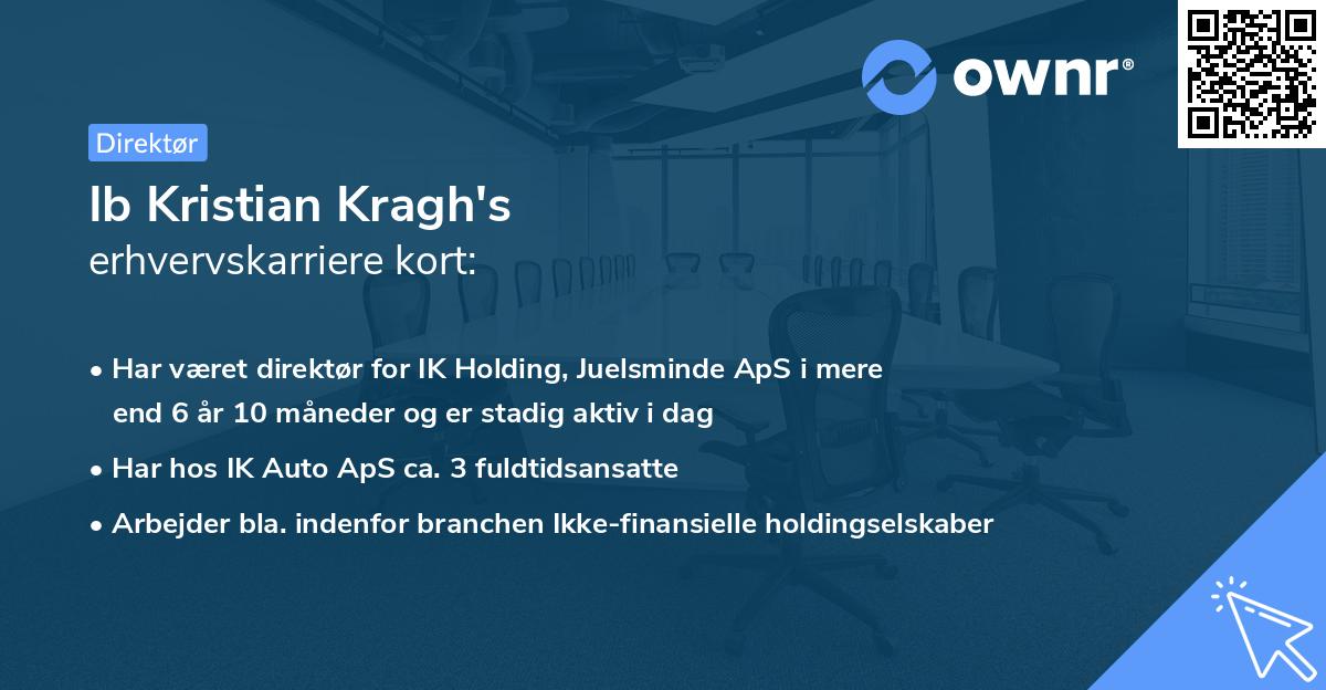 Ib Kristian Kragh's erhvervskarriere kort