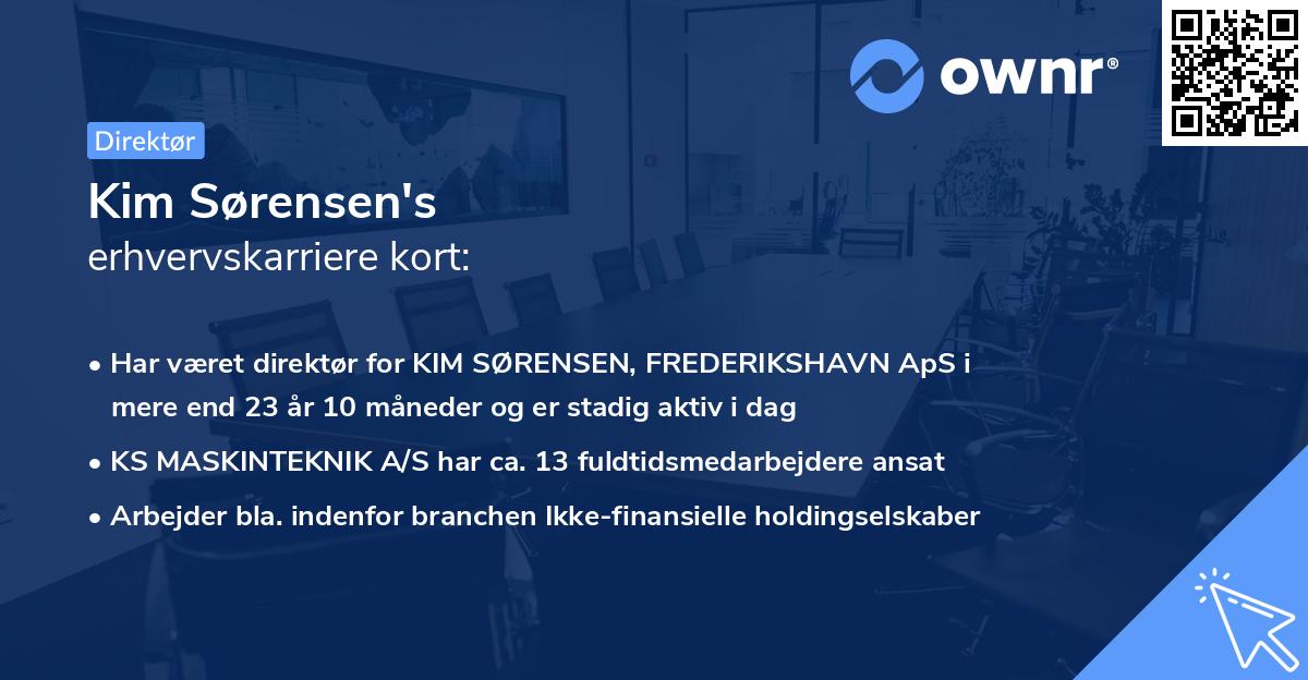 Kim Sørensen's erhvervskarriere kort