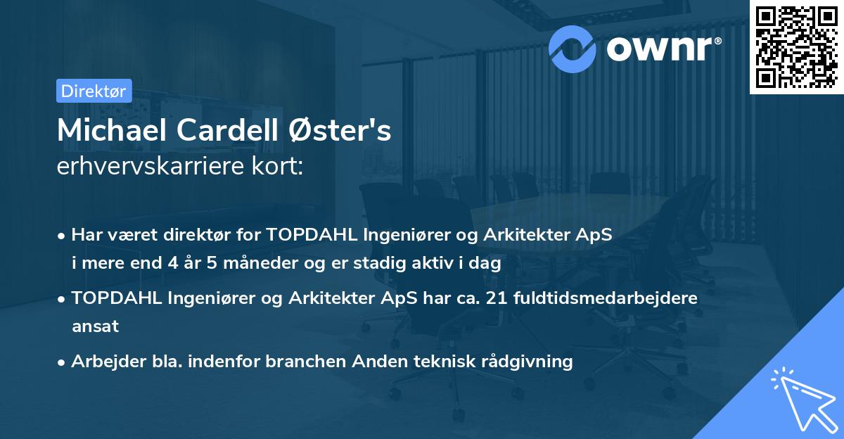 Michael Cardell Øster's erhvervskarriere kort