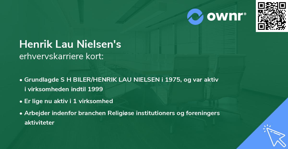 Henrik Lau Nielsen's erhvervskarriere kort