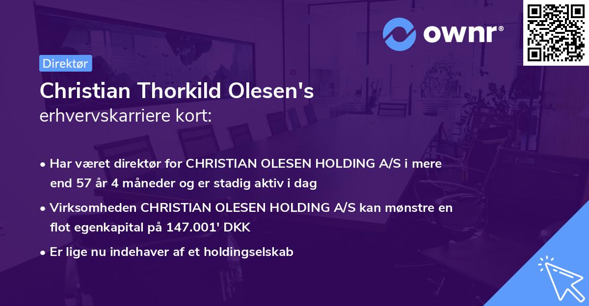 Christian Thorkild Olesen's erhvervskarriere kort