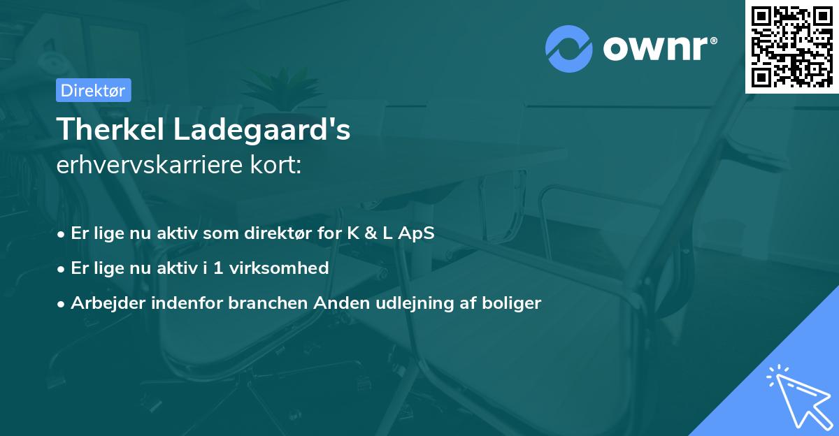 Therkel Ladegaard's erhvervskarriere kort