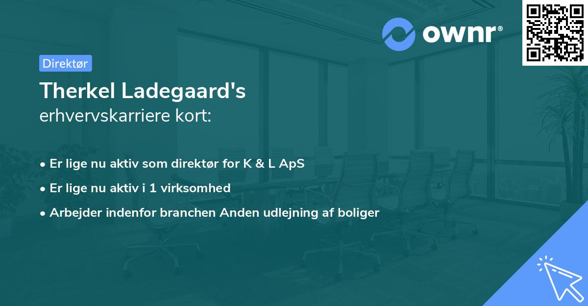 Therkel Ladegaard's erhvervskarriere kort