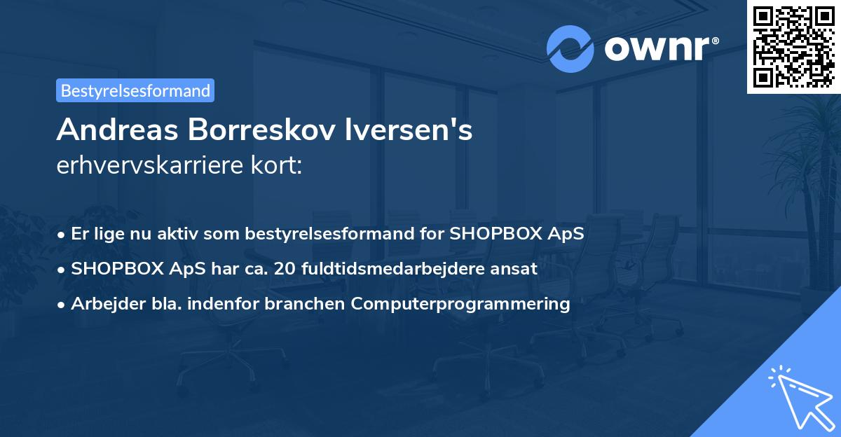 Andreas Borreskov Iversen's erhvervskarriere kort