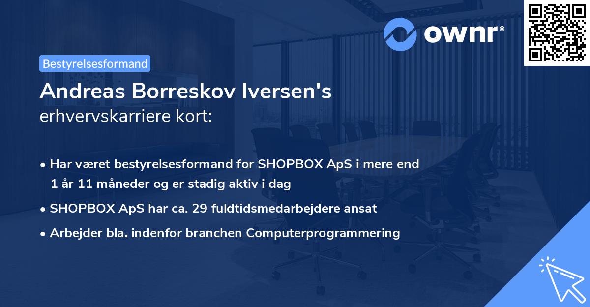 Andreas Borreskov Iversen's erhvervskarriere kort