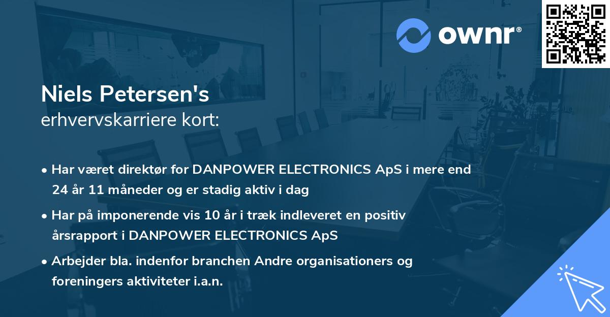 Niels Petersen's erhvervskarriere kort
