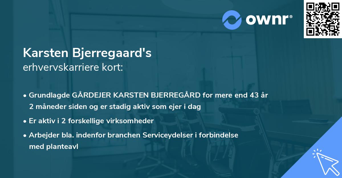 Karsten Bjerregaard's erhvervskarriere kort