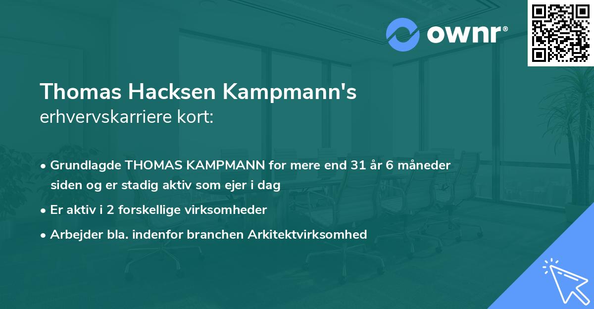 Thomas Hacksen Kampmann's erhvervskarriere kort