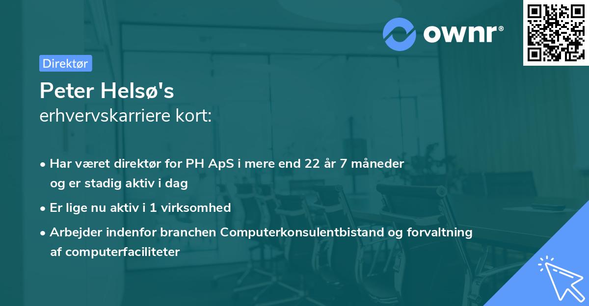 Peter Helsø's erhvervskarriere kort