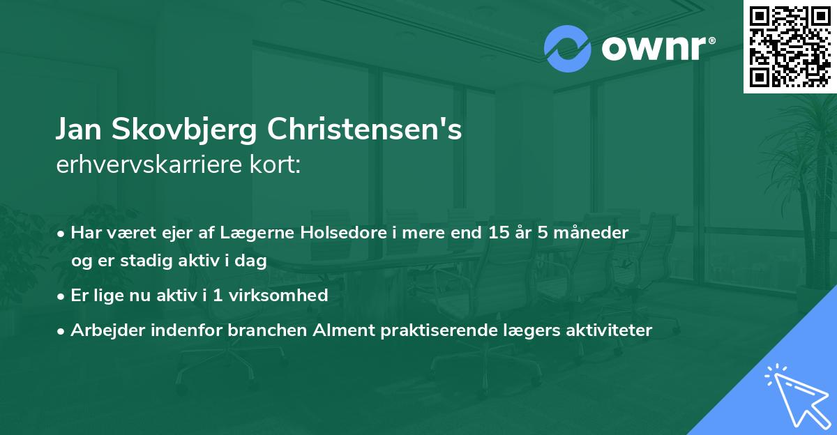 Jan Skovbjerg Christensen's erhvervskarriere kort