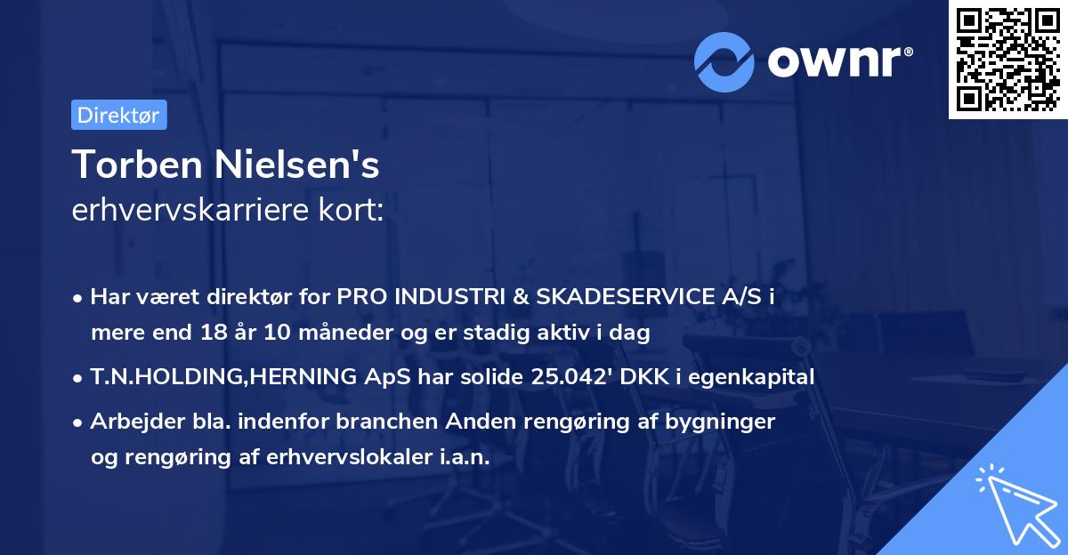 Torben Nielsen's erhvervskarriere kort
