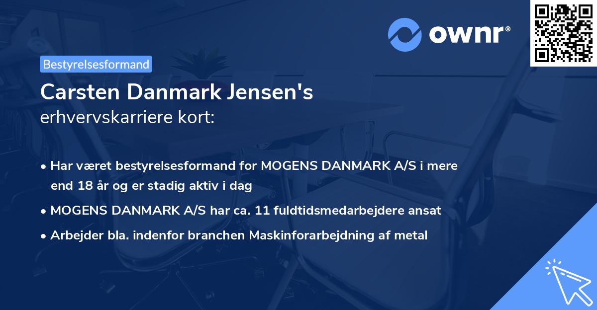 Carsten Danmark Jensen's erhvervskarriere kort