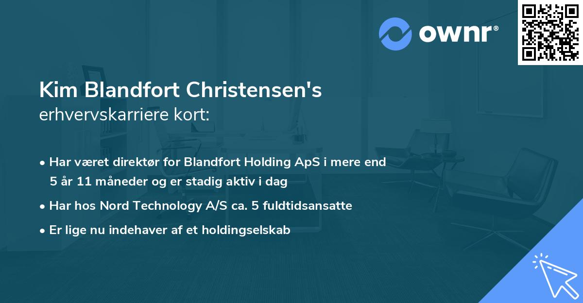 Kim Blandfort Christensen's erhvervskarriere kort