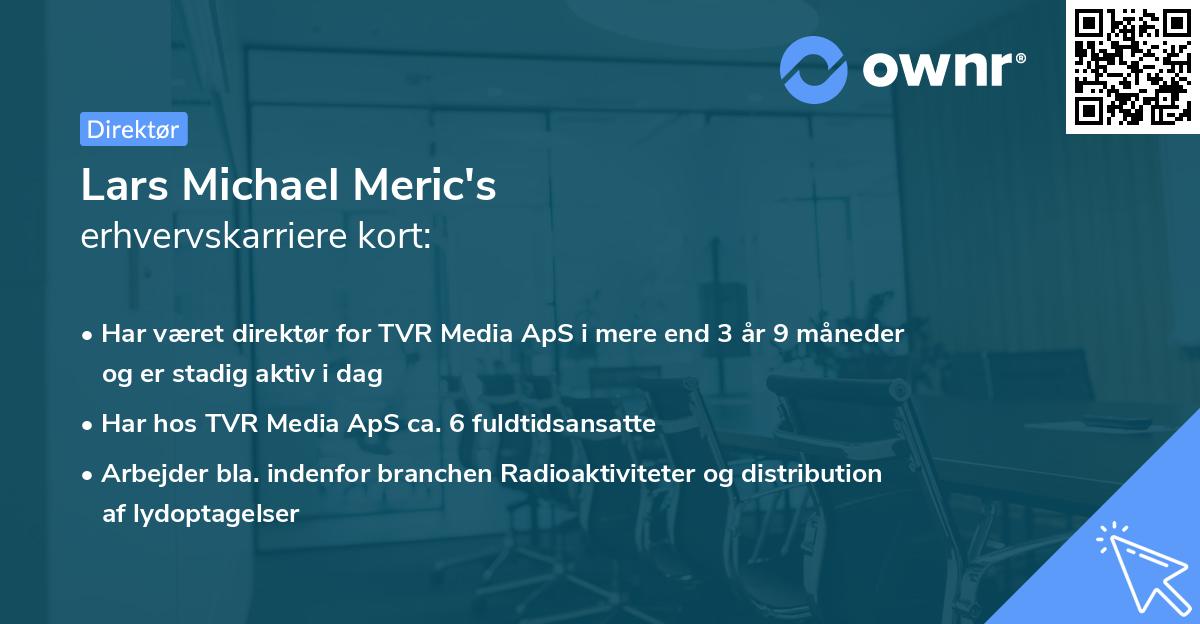Lars Michael Meric's erhvervskarriere kort