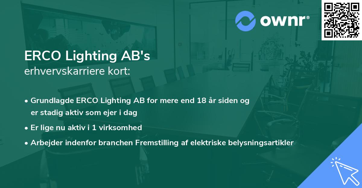 ERCO Lighting AB's erhvervskarriere kort