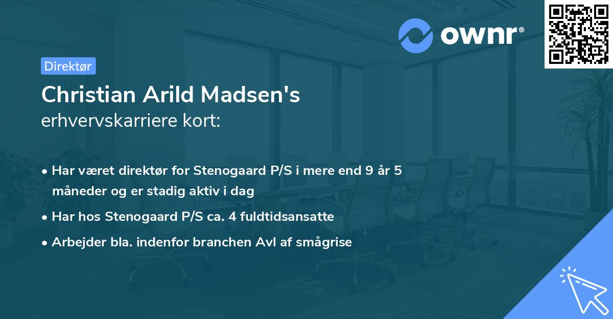 Christian Arild Madsen's erhvervskarriere kort
