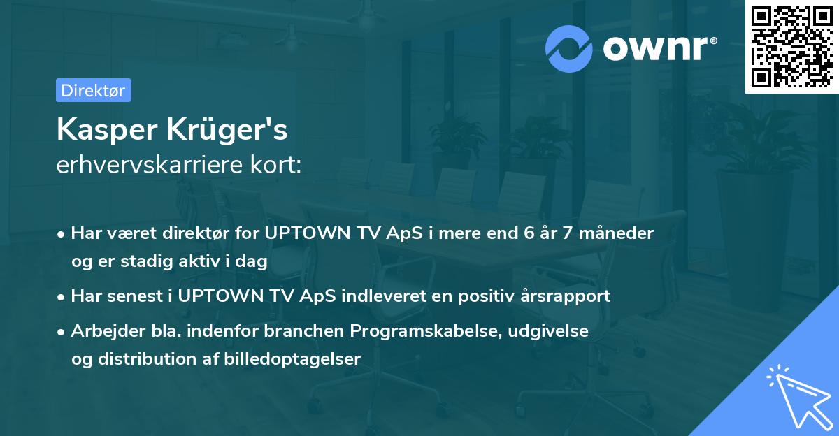 Kasper Krüger's erhvervskarriere kort