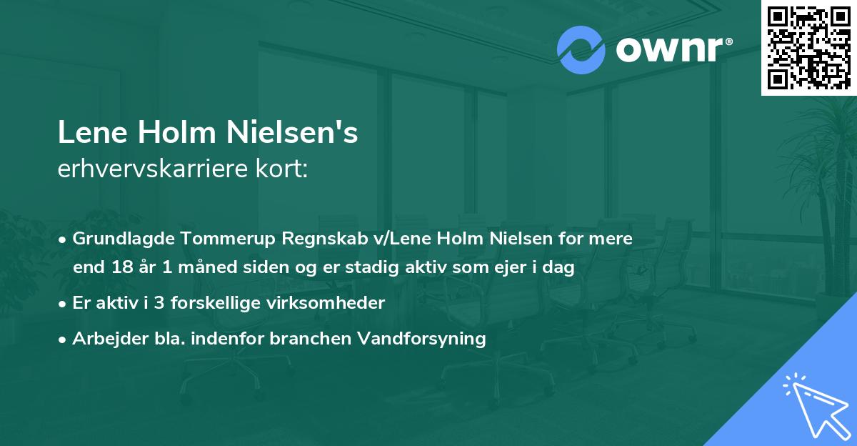 Lene Holm Nielsen's erhvervskarriere kort