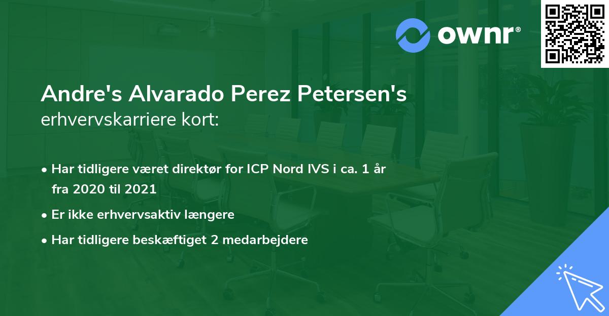 Andre's Alvarado Perez Petersen's erhvervskarriere kort