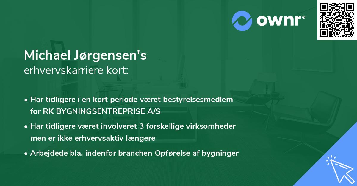 Michael Jørgensen's erhvervskarriere kort
