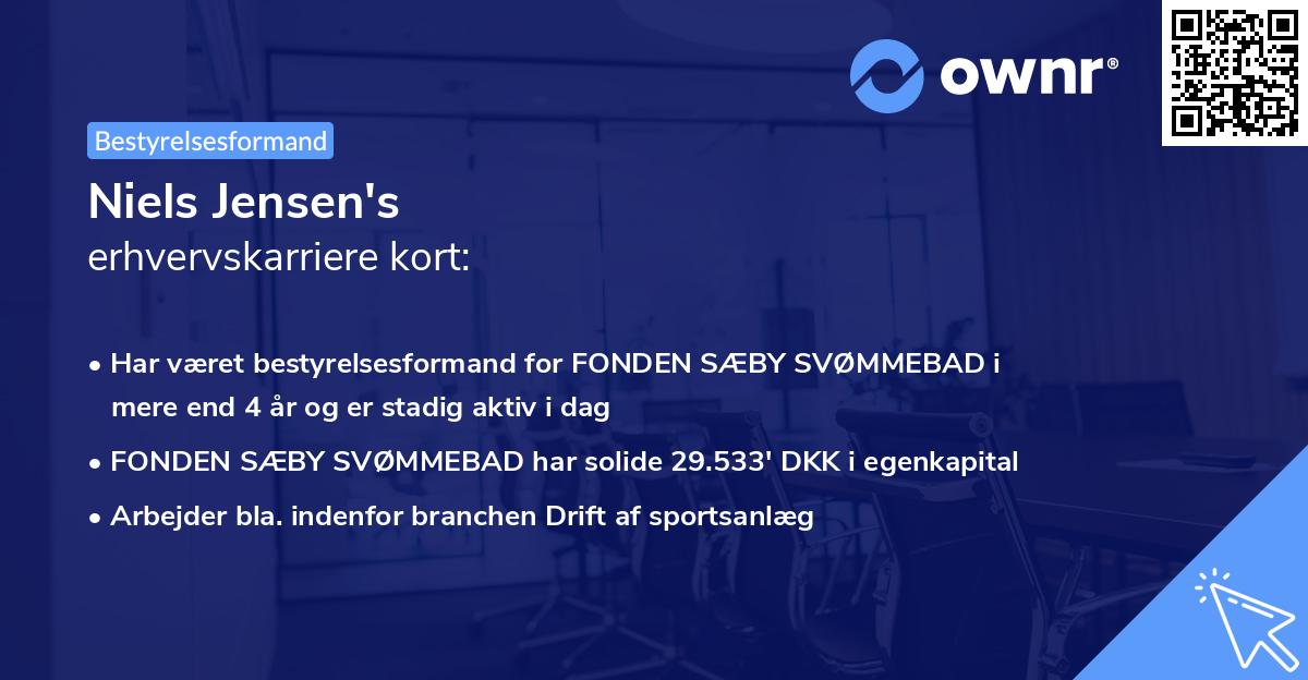 Niels Jensen's erhvervskarriere kort