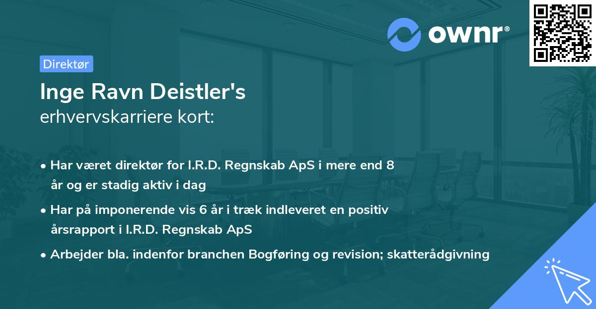 Inge Ravn Deistler's erhvervskarriere kort