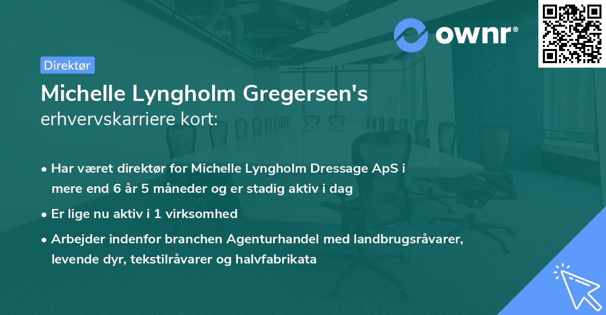 Michelle Lyngholm Gregersen's erhvervskarriere kort