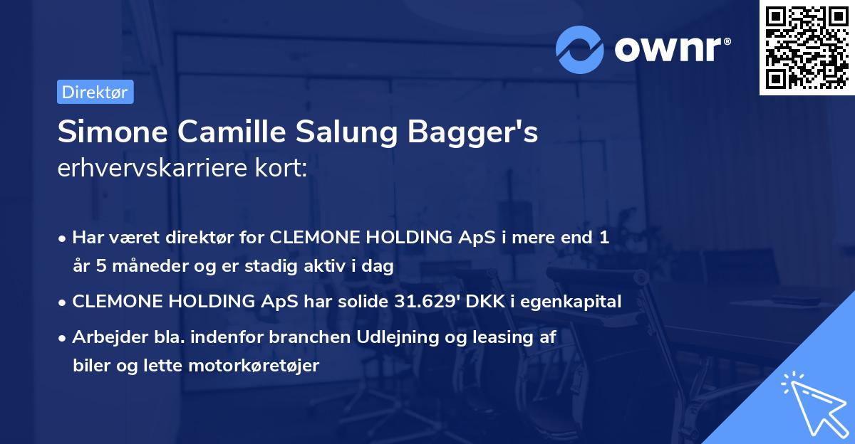 Simone Camille Salung Bagger's erhvervskarriere kort