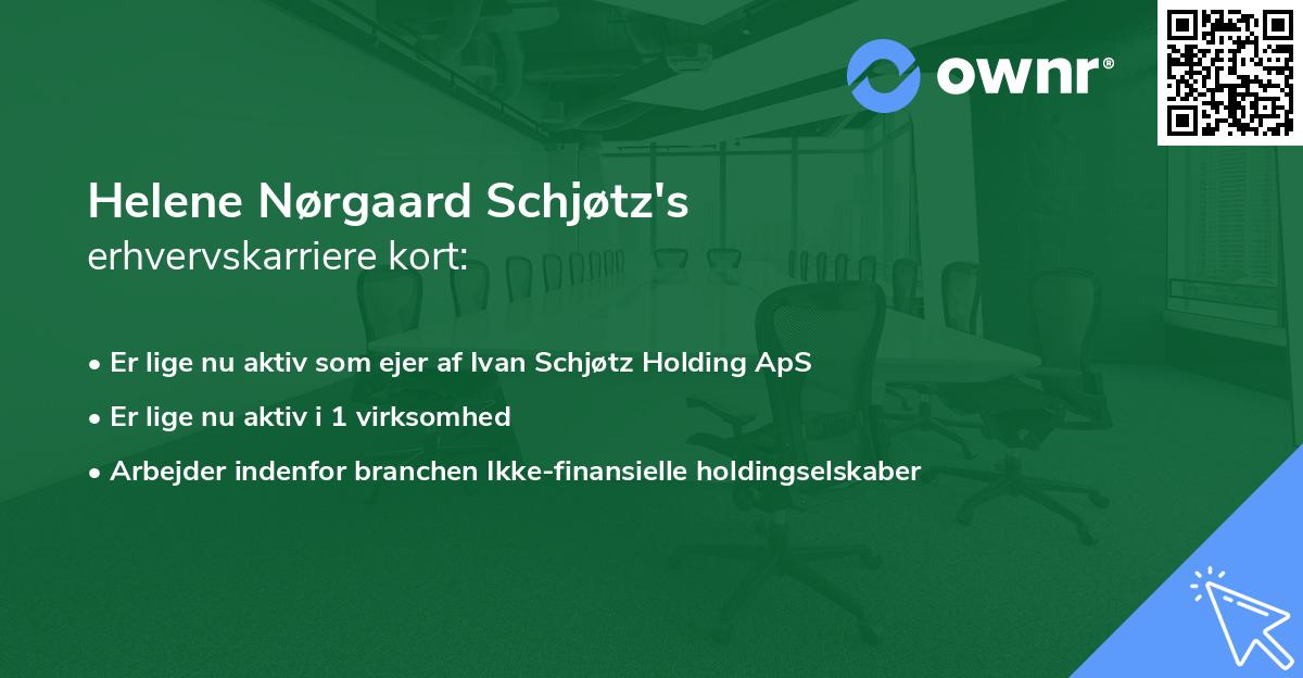 Helene Nørgaard Schjøtz's erhvervskarriere kort