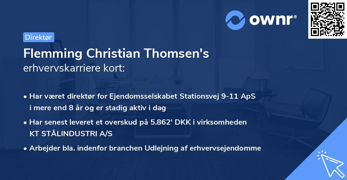 Flemming Christian Thomsen's erhvervskarriere kort