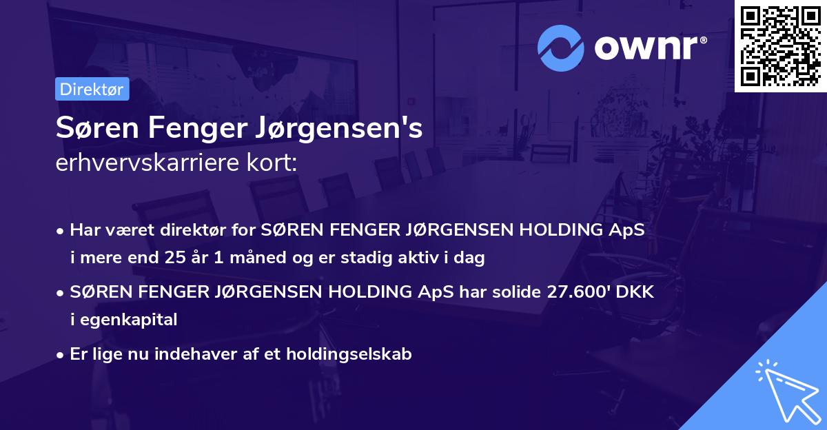 Søren Fenger Jørgensen's erhvervskarriere kort