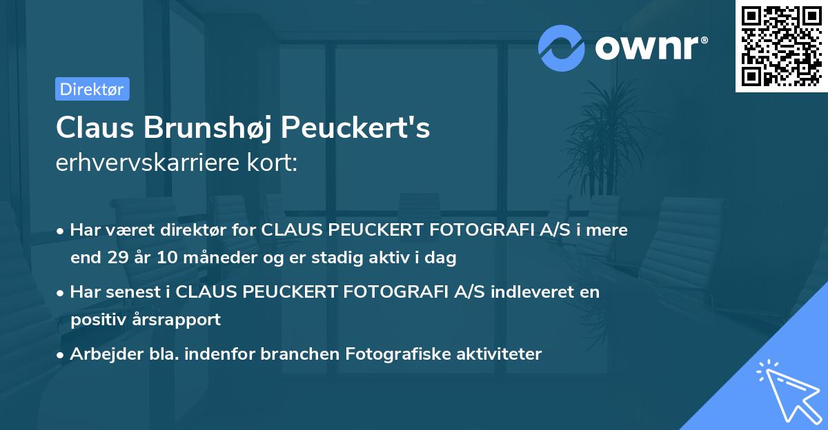 Claus Brunshøj Peuckert's erhvervskarriere kort