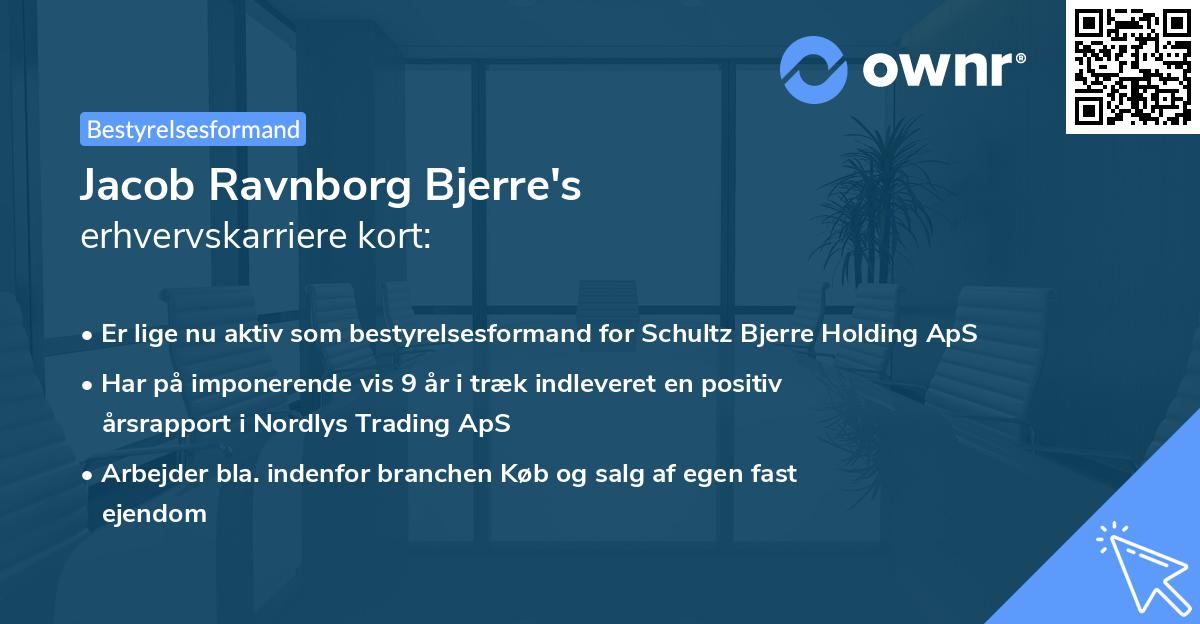 Jacob Ravnborg Bjerre's erhvervskarriere kort
